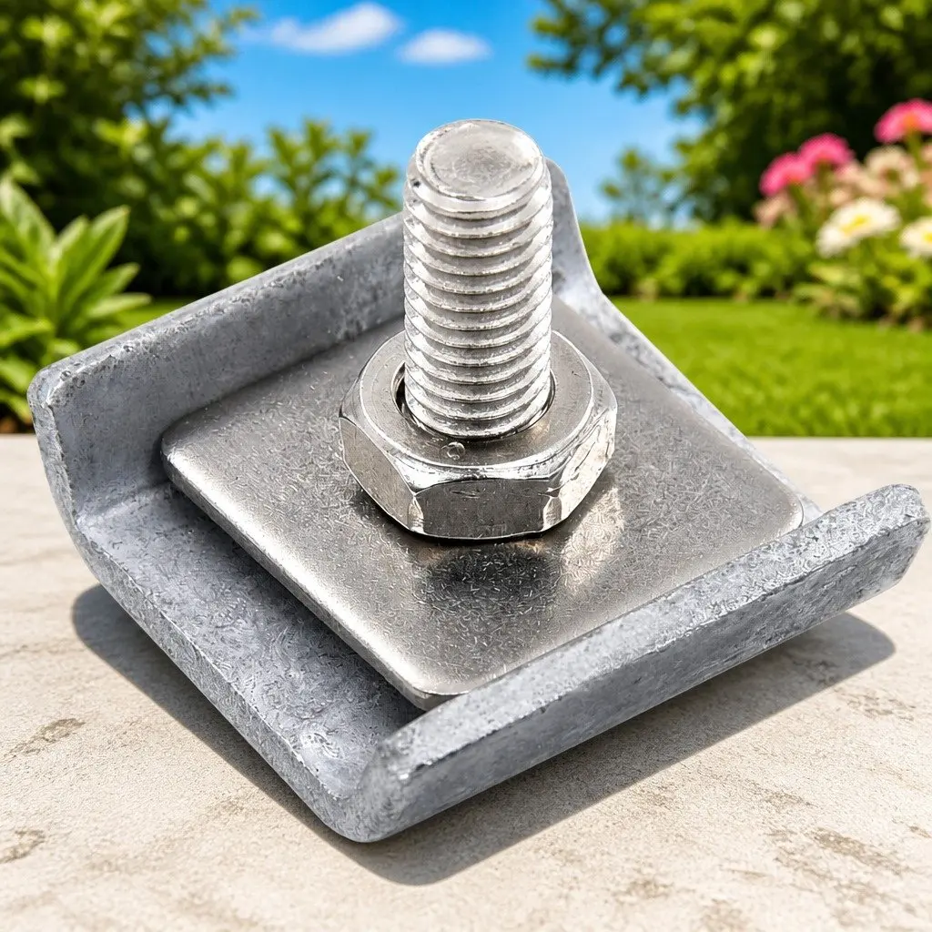 Grid Mat Fence Connector 25 Sets Steel Hot Dip Galvanised Silver