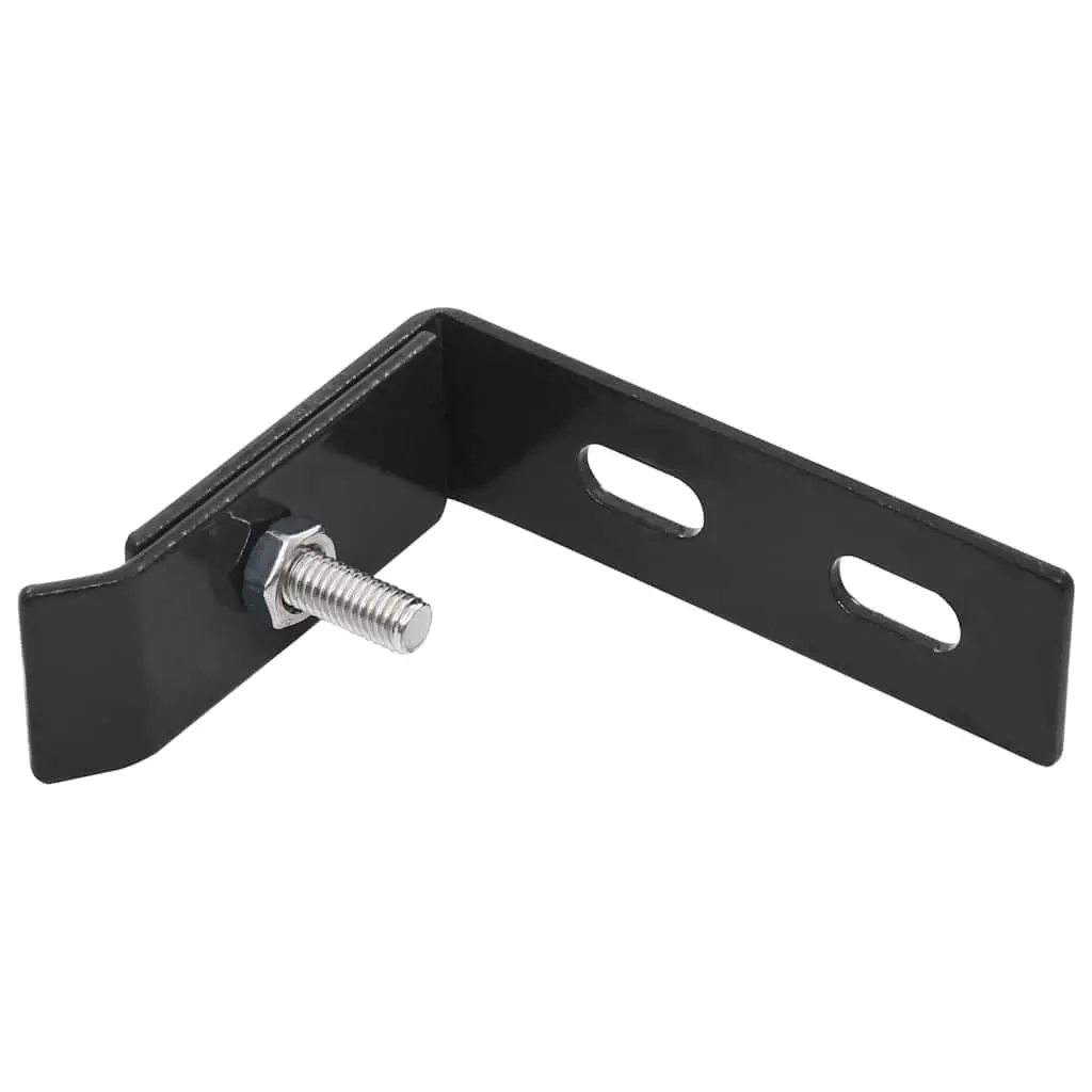 Wall Corner Connector 10 Sets Anthracite Garden Fence Reinforcement Brackets 65mm Short Leg 100mm Long Leg
