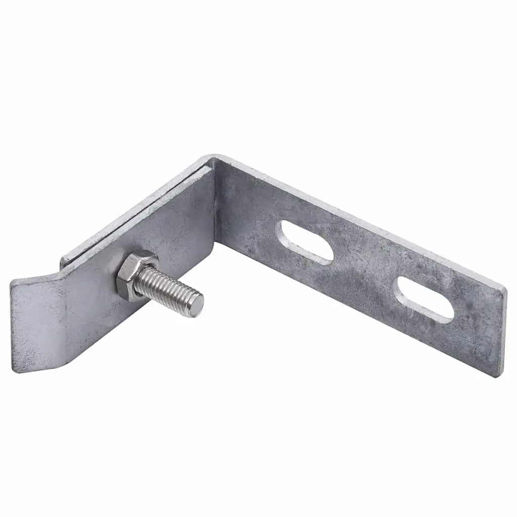 Wall Corner Connector Fastener Kit 10 Sets Silver for Double Pole Mat Fence Installation