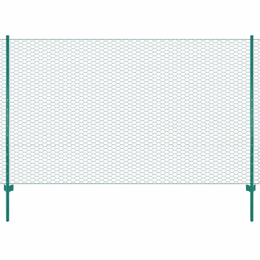 Wire Mesh Fence Panel Garden Fencing 25x1.5m Green