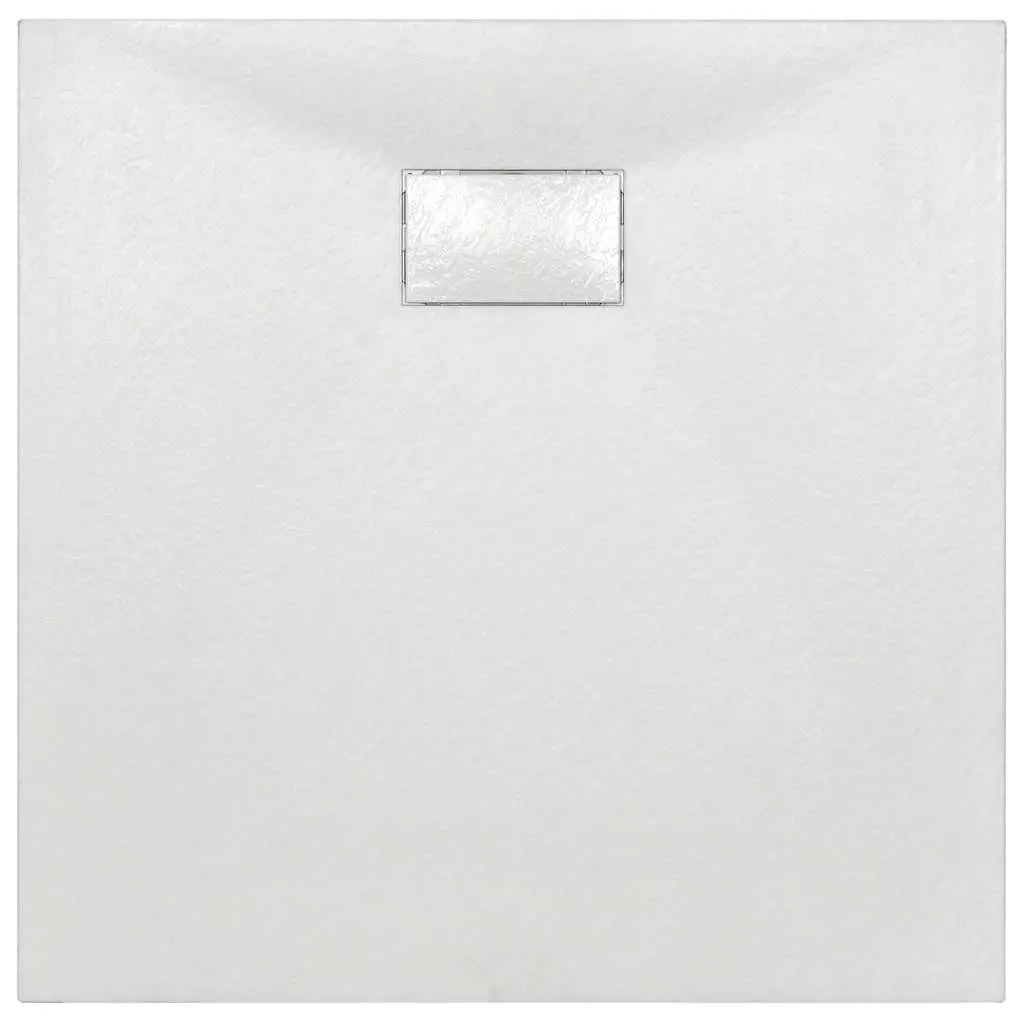 Shower Base Tray White 80x80 cm Low Profile SMC Skid Resistant
