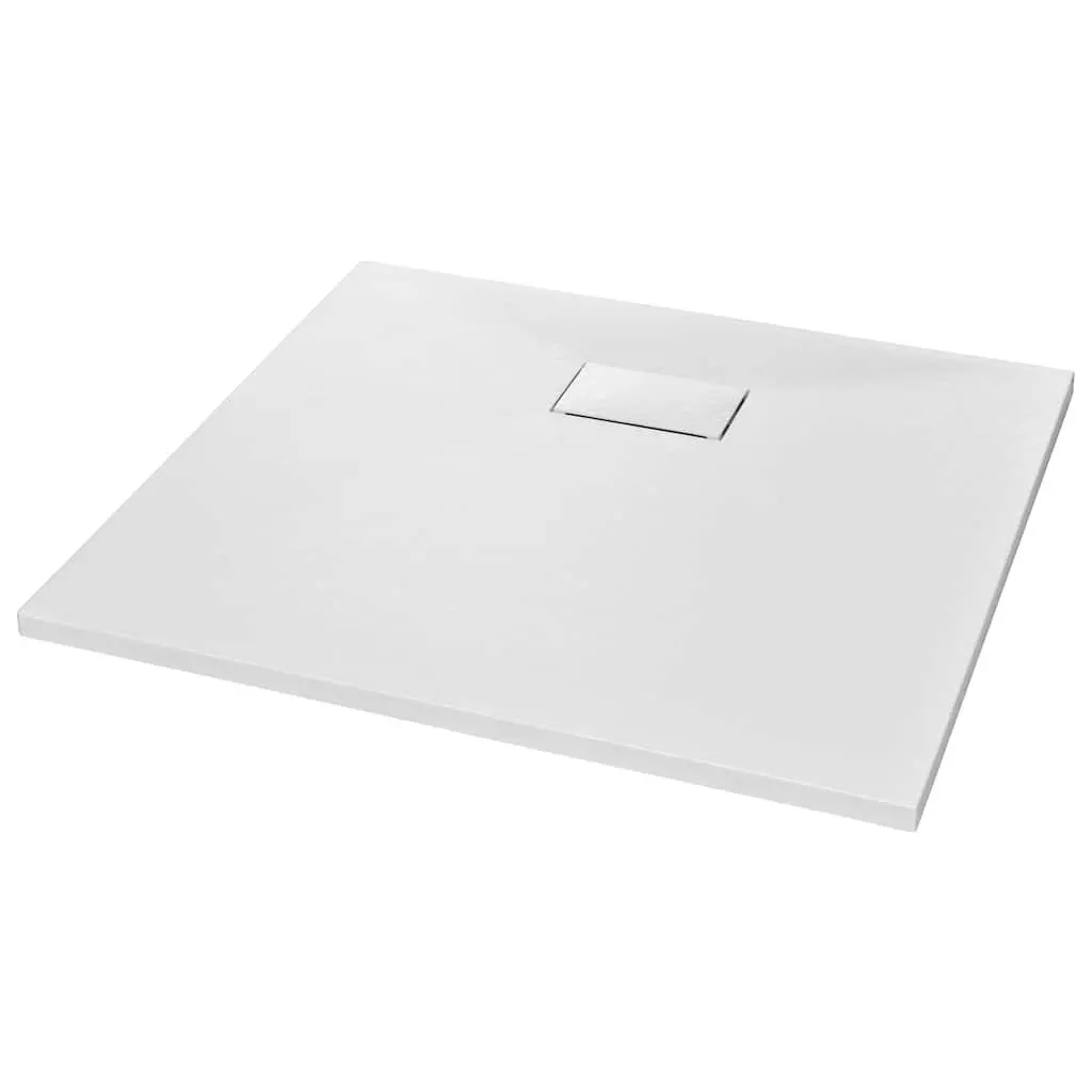 Shower Base Tray Low Profile 90x80 cm White Rectangular