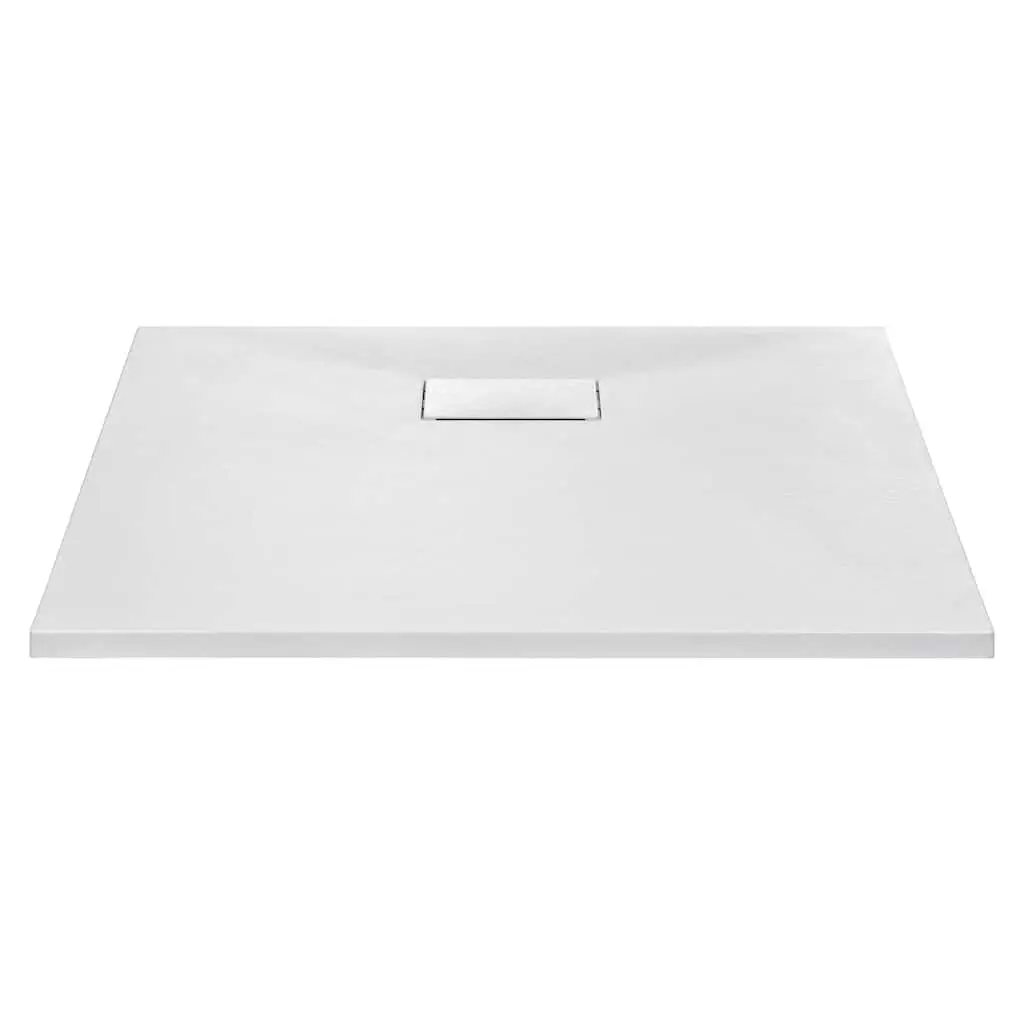 Shower Base Tray Low Profile 90x80 cm White Rectangular