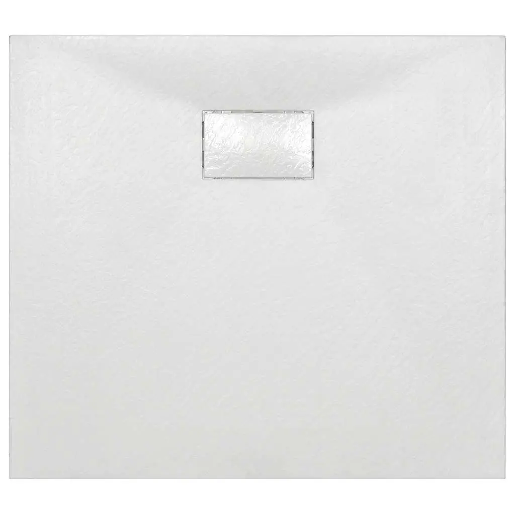 Shower Base Tray Low Profile 90x80 cm White Rectangular