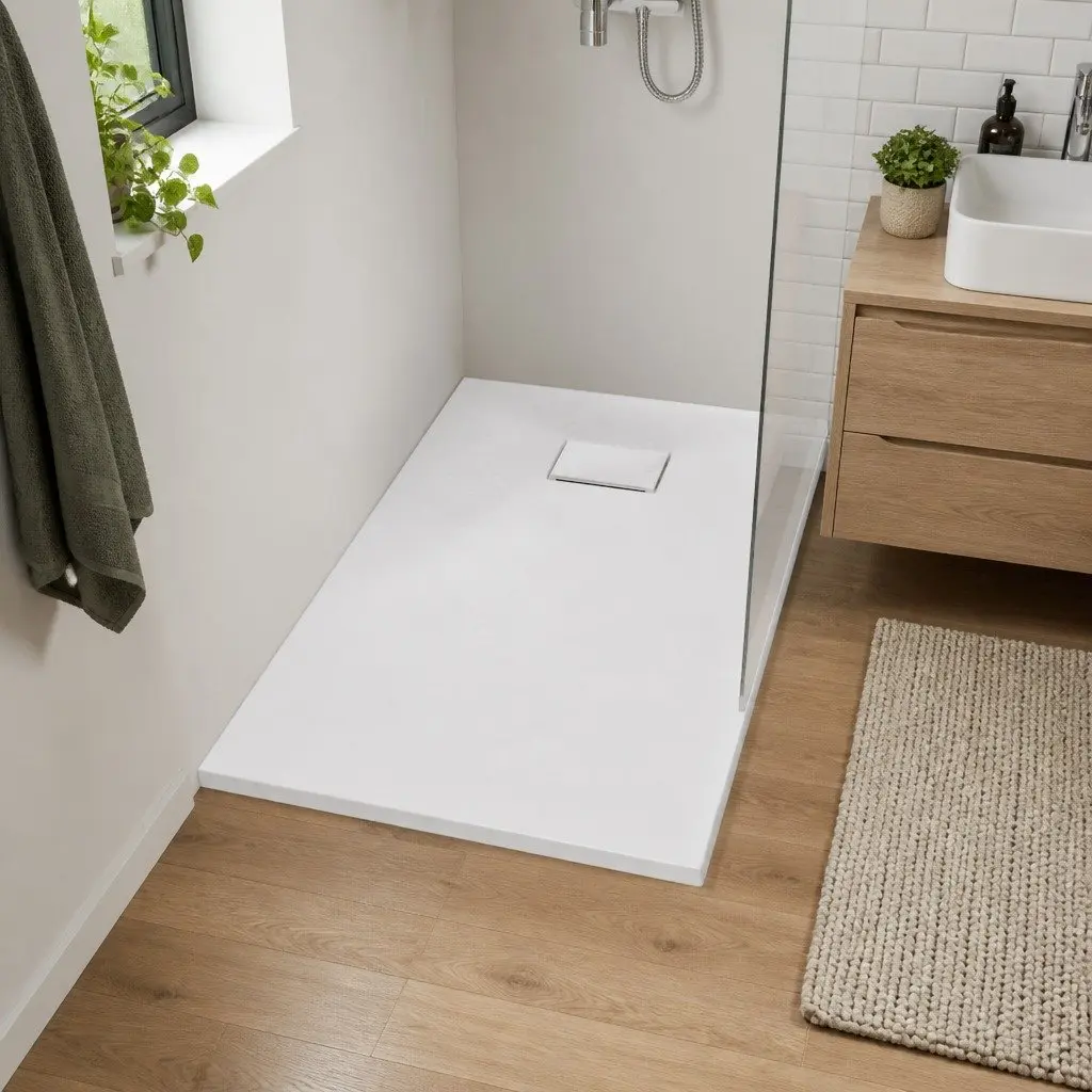 White Shower Base Tray 100x80 cm