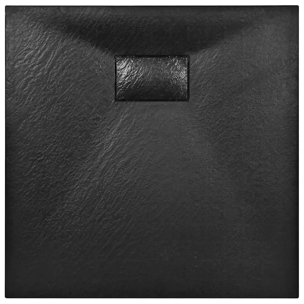 Shower Base Tray Modern Low Profile 80x80 cm Black