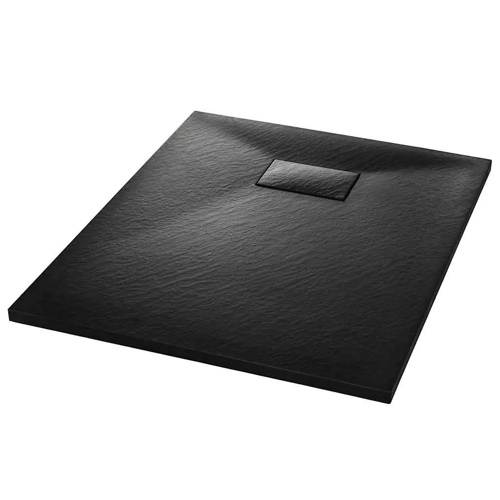 Black Shower Base Tray 90x70 cm
