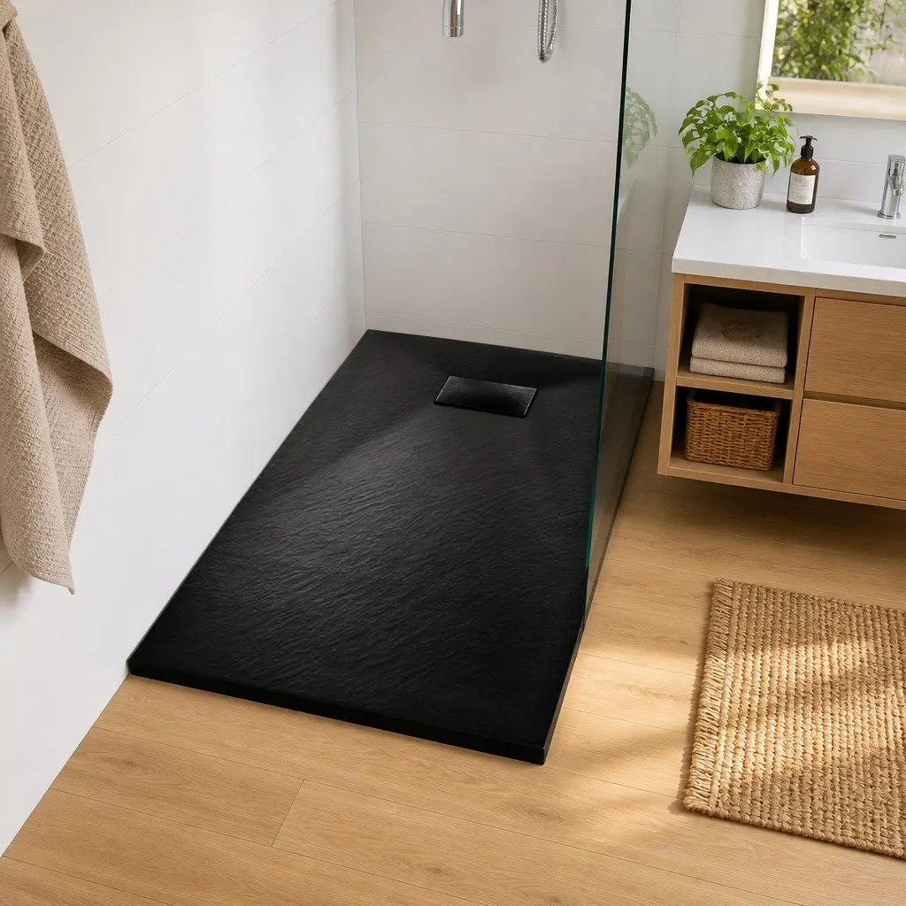 90x90cm Black Shower Base Tray