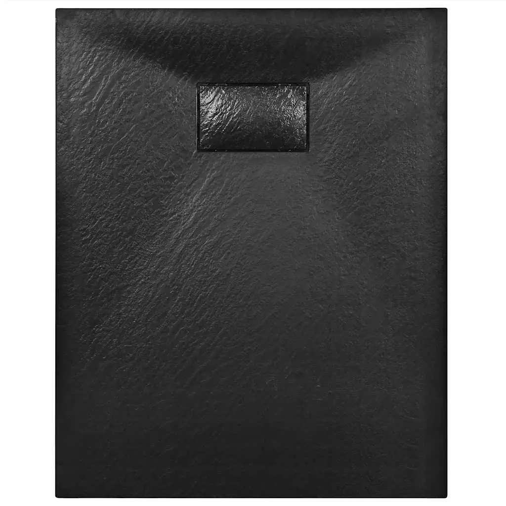Shower Base Tray Black Low Profile 100x70 cm Modern Bathroom