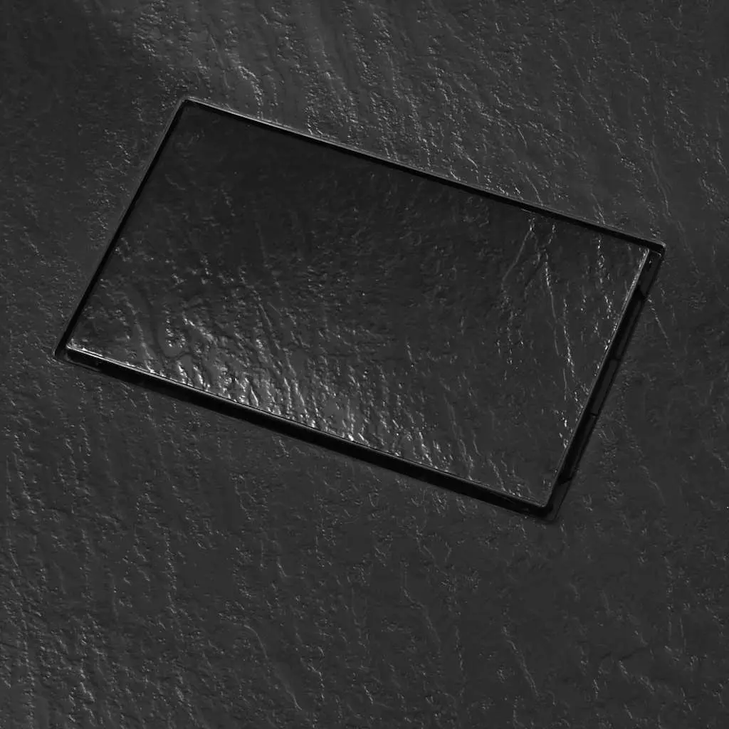 Shower Base Tray Black Low Profile 100x70 cm Modern Bathroom