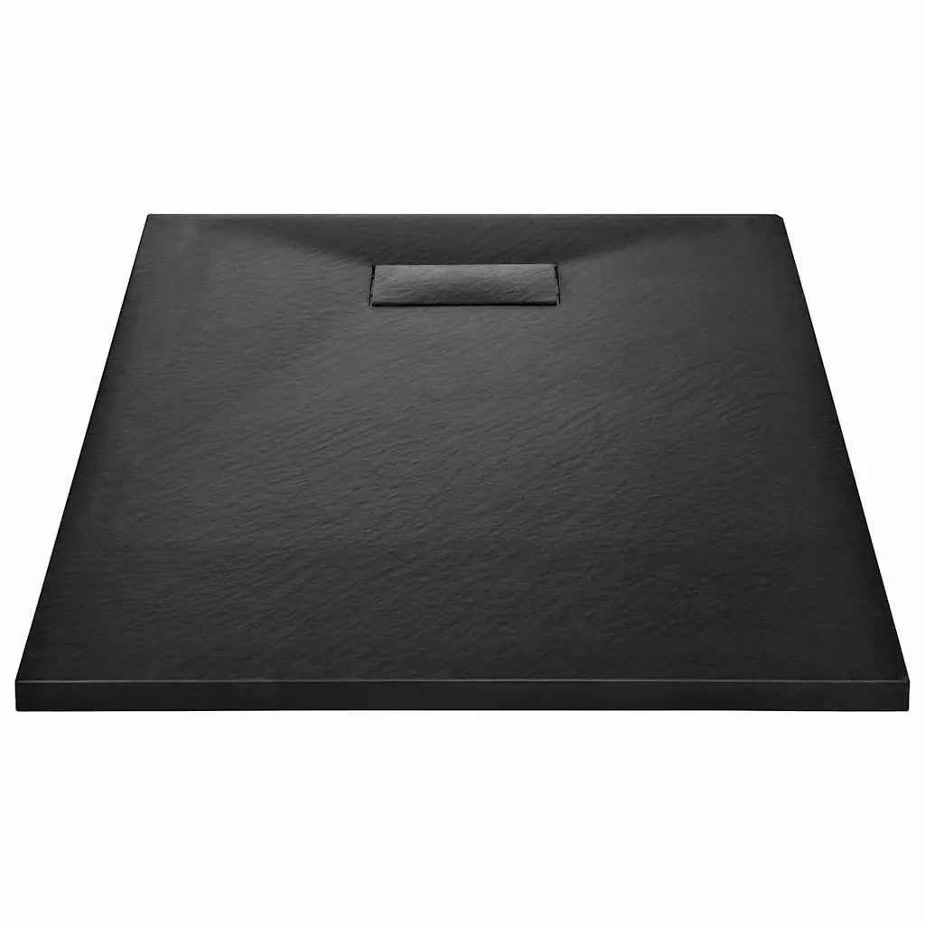 Shower Base Tray Black 100x80 cm Low Profile Skid Resistant Bathroom Receptor