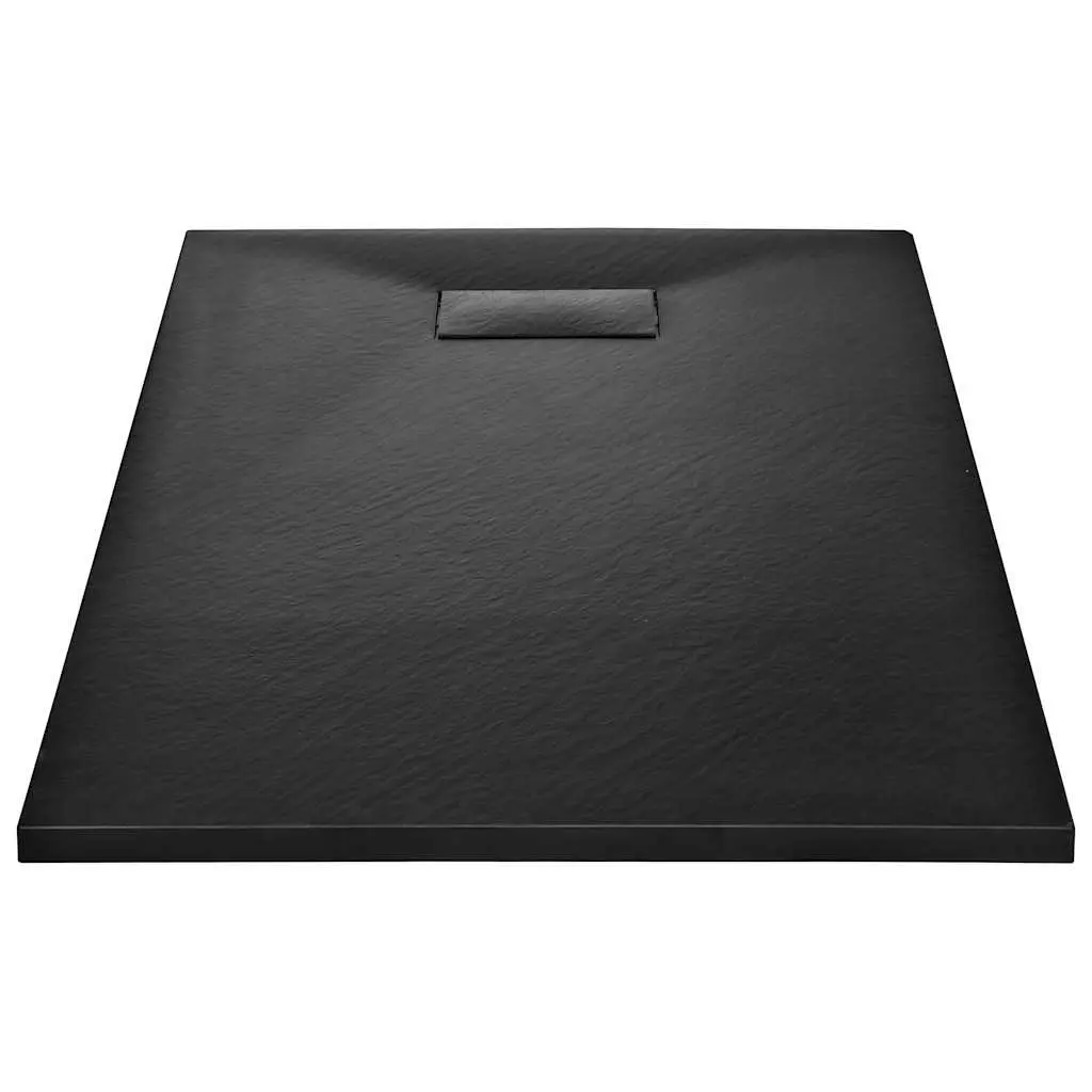 Shower Base Tray Black 120x70cm Low Profile Bathroom Fixture Skid Resistant