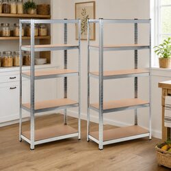 Reliable Brown Storage Shelving Unit - Heavy Duty Design