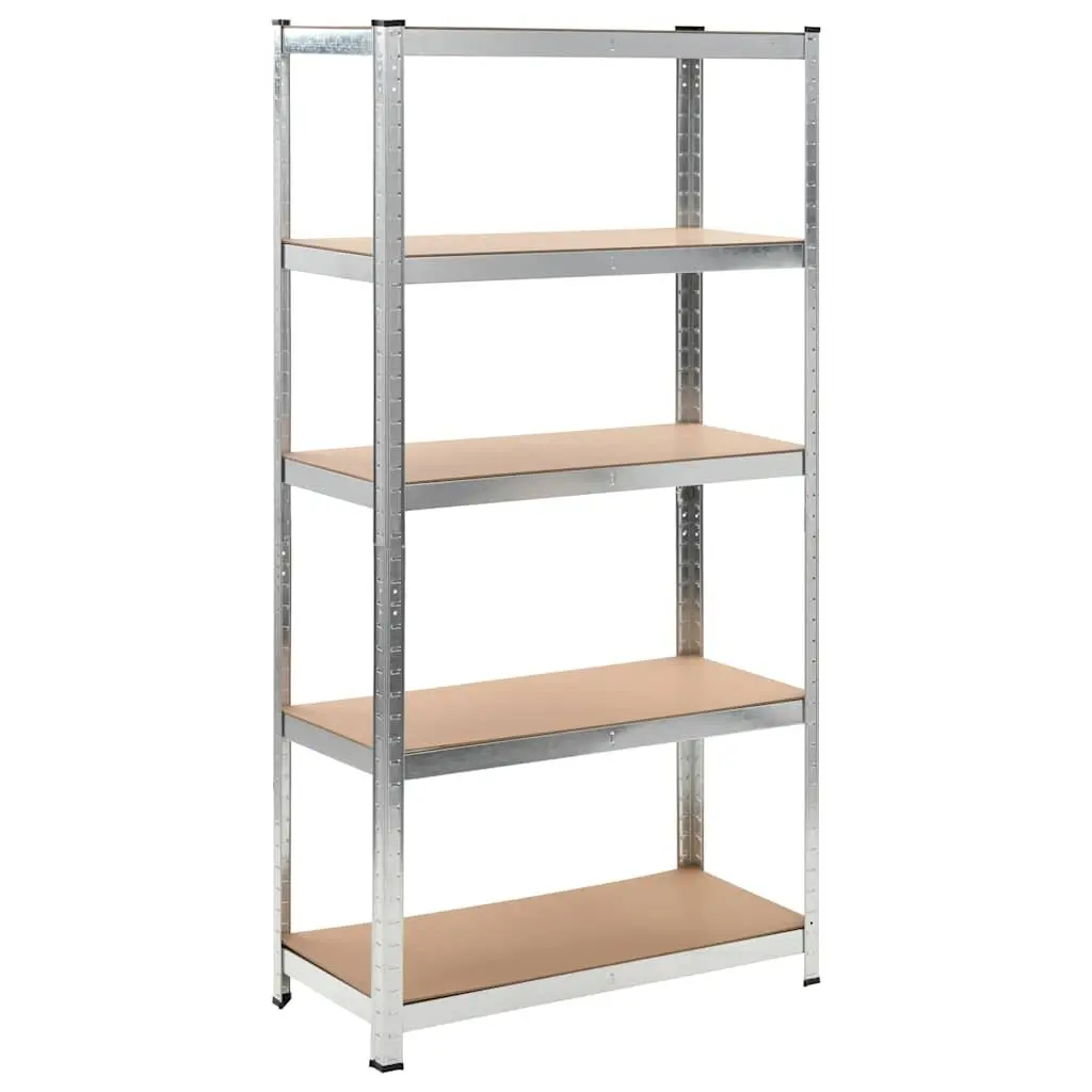Industrial Storage Shelves Heavy Duty Rack Organiser 90 x 40 x 180 cm Brown 2 Piece
