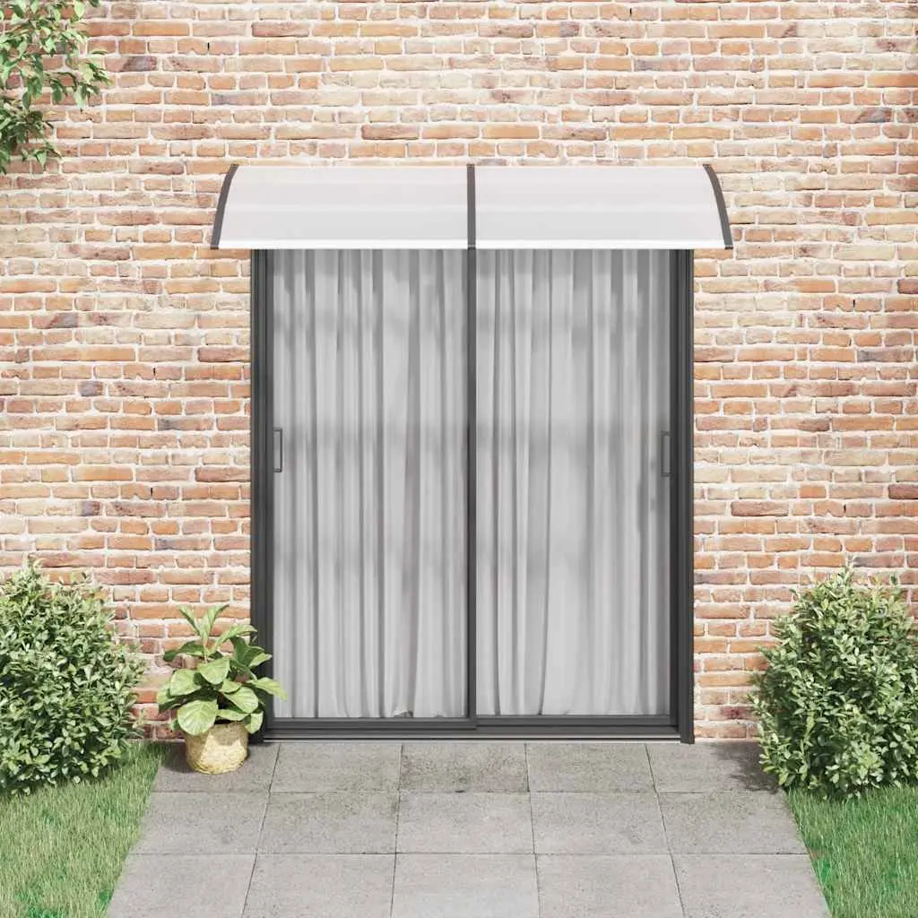 Door Canopy Outdoor Shelter 200x75cm Black