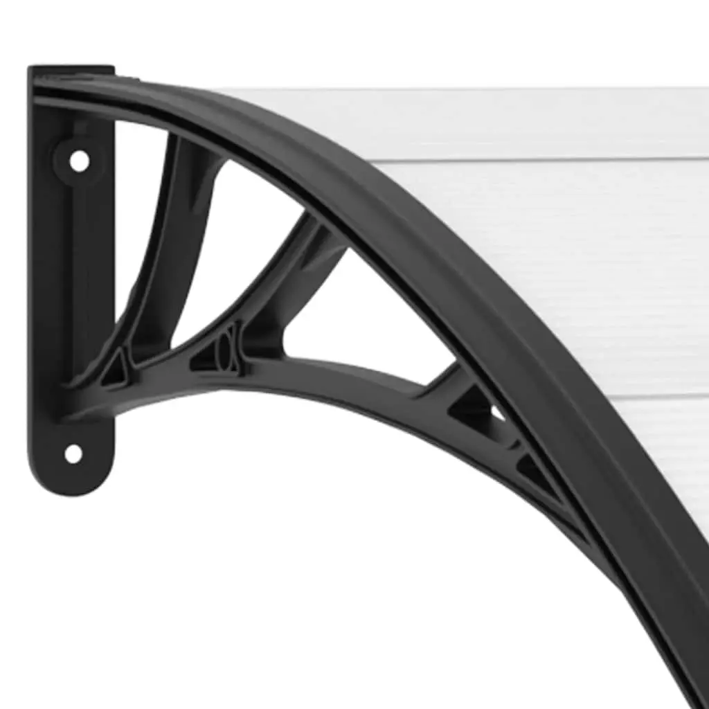Door Canopy Outdoor Shelter 200x75cm Black