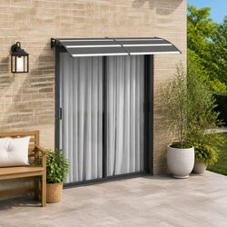 Reliable Black Door Canopy Awning for Weather Protection