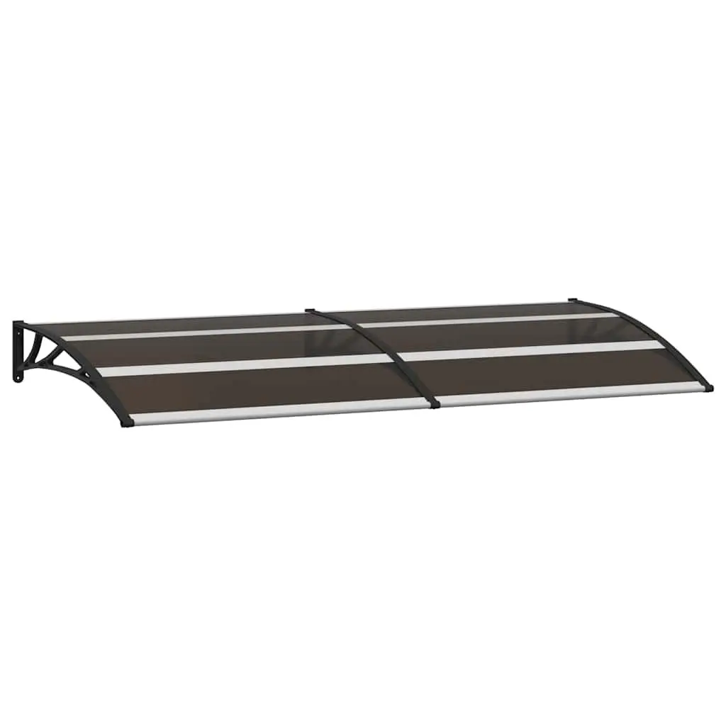 Door Canopy Black 200x75 cm Polycarbonate Awning Shelter