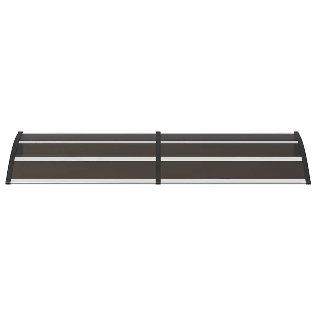 Door Canopy Black 200x75 cm Polycarbonate Awning Shelter