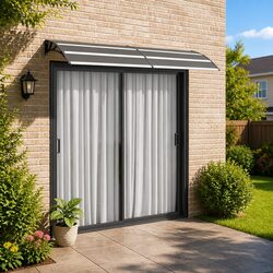 Reliable Black Door Canopy 240x75cm for Protection