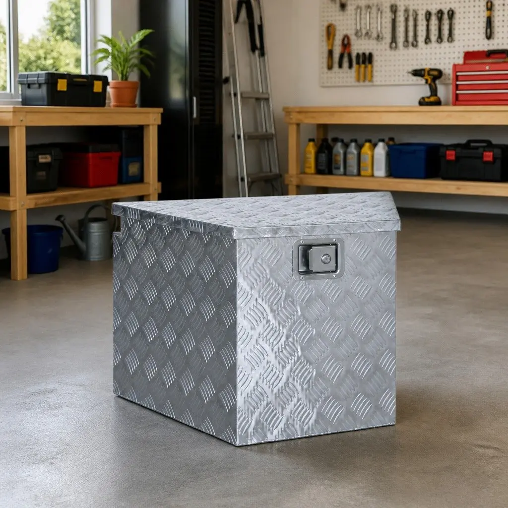 Aluminium Storage Box Tool Organiser 737x410x460 mm Silver