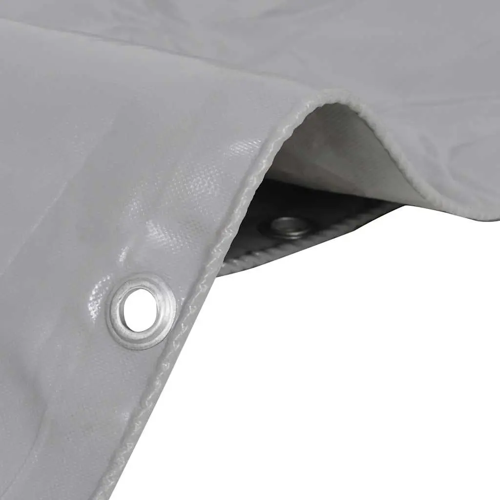 Heavy-Duty Tarpaulin 5x6 m Grey Waterproof Cover for Garden Furniture