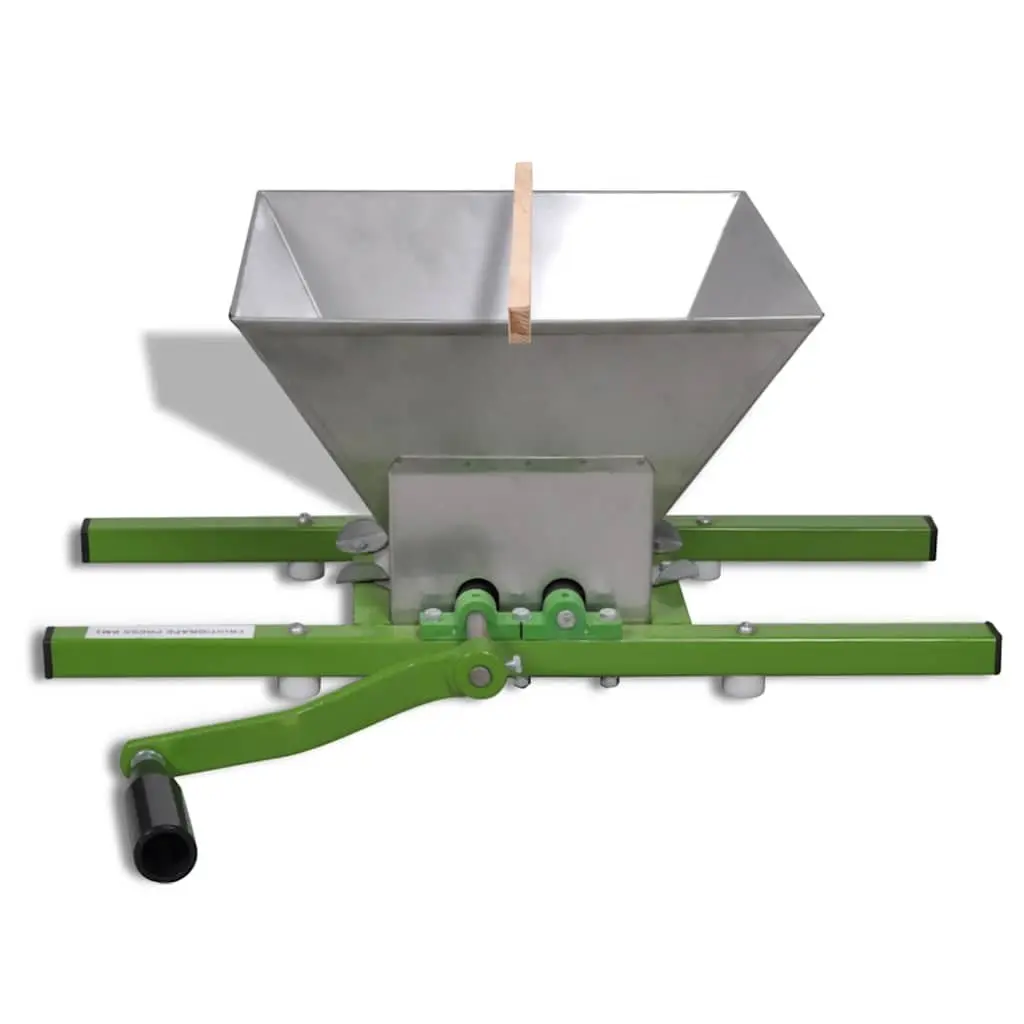 Fruit Crusher 7L Black Manual Hand Crank Homemade Wine Making Apple Pear Peach