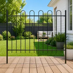 Durable Decorative Steel Fence Panel for Outdoor Use 181x120cm