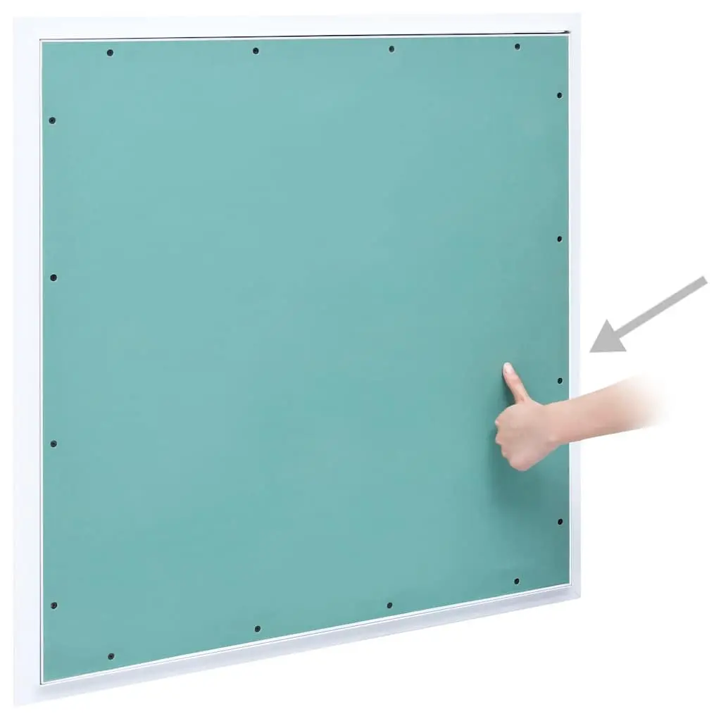 Access Panel Inspection Hatch Aluminium Frame 600x600mm Green Plasterboard