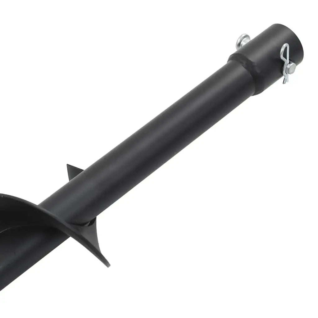 Auger Drill Bit 80mm Steel Heavy Duty Ground Drilling Fence Post Tree Planting Black