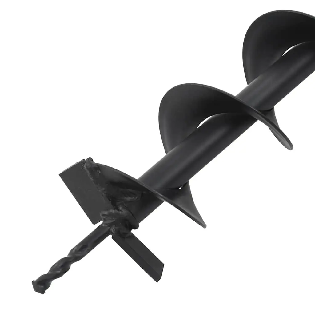 Auger Drill Bit Steel 100mm Heavy Duty Ground Drilling Tool Black