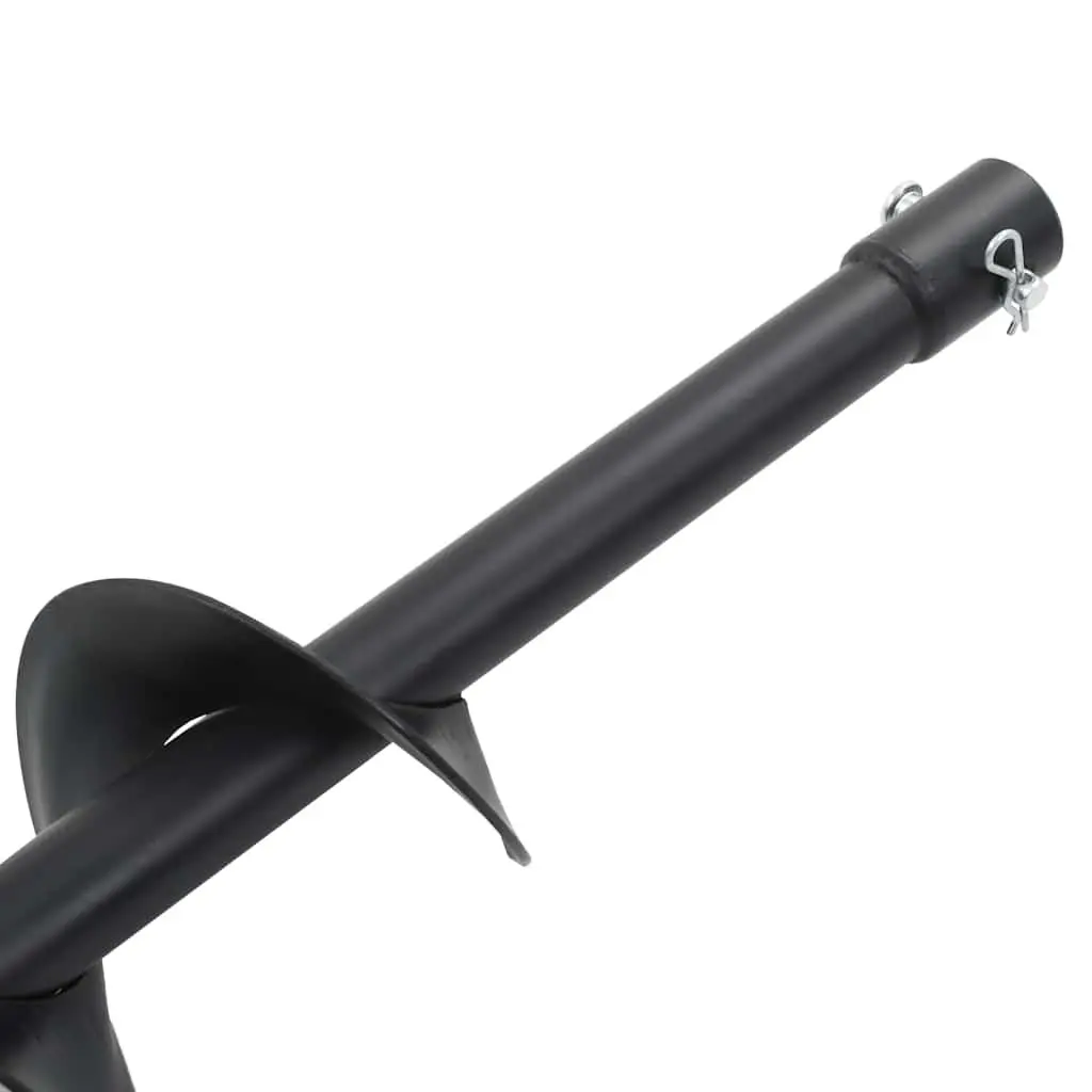 Auger Drill Bit Steel 100mm Heavy Duty Ground Drilling Tool Black