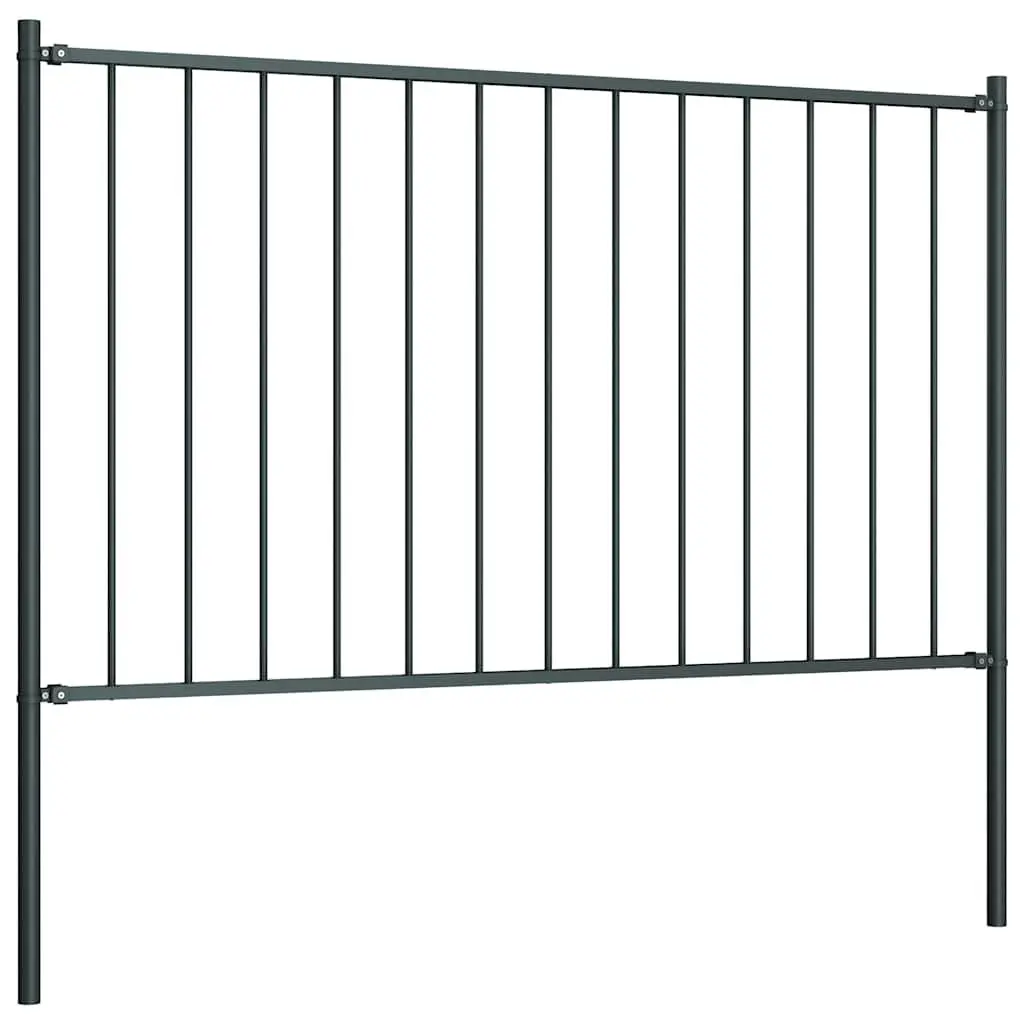 Steel Fence Panel Garden Partition 1.7 x 1 m Anthracite