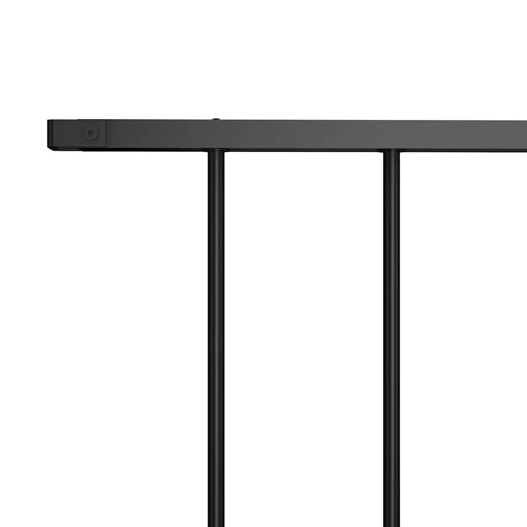 Steel Garden Fence Panel Outdoor Barrier 1.7 x 1 m Black Weather Resistant