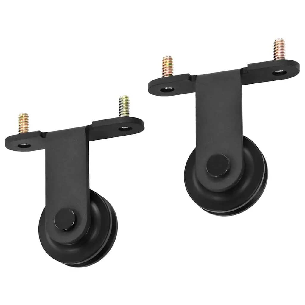 Sliding Door Hardware Kit Barn Kitchen 200cm Track Rail Black