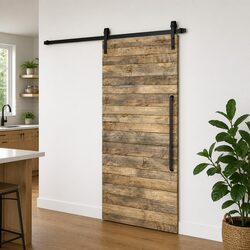 Reliable Sliding Door Hardware Kit in 200cm Steel Rail