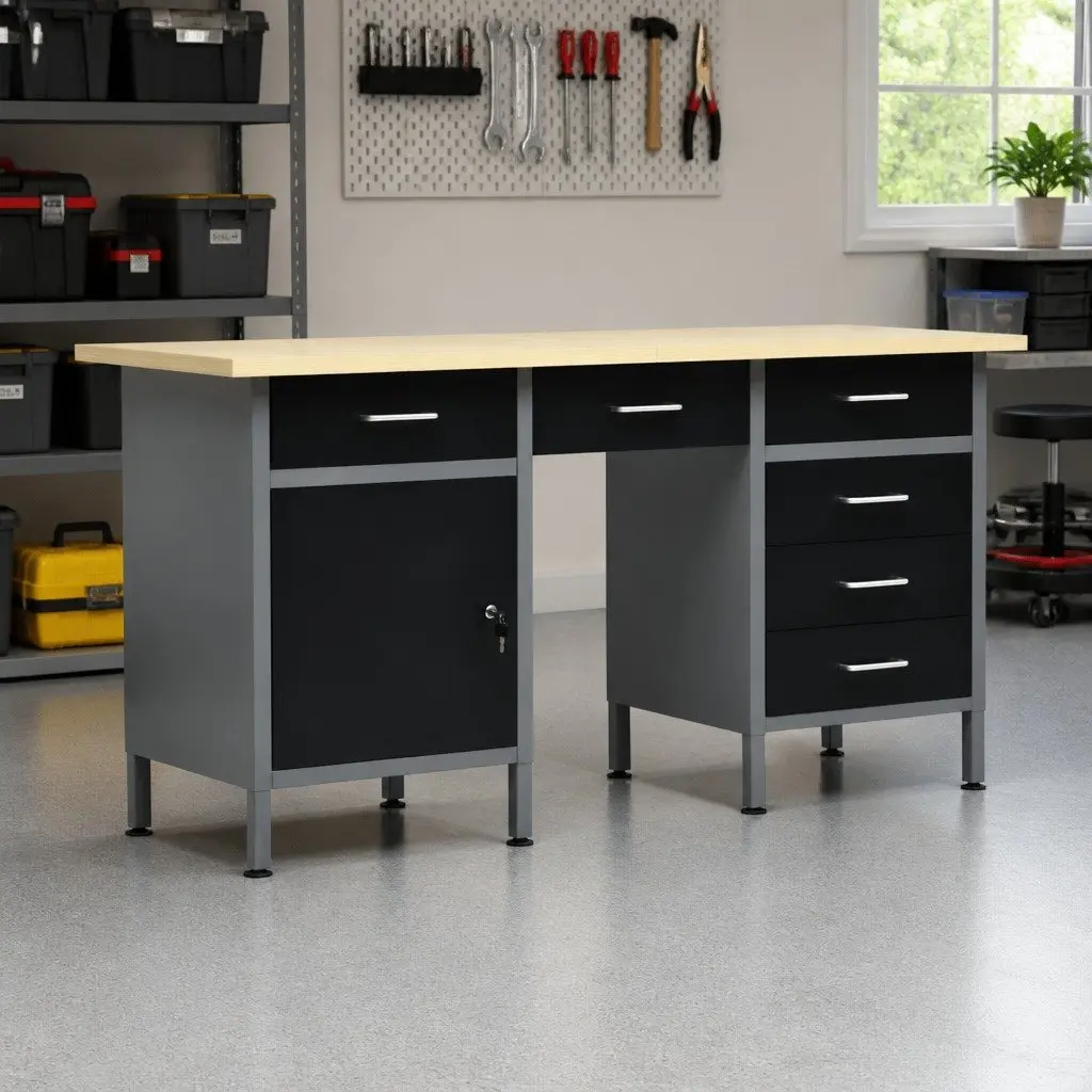 Heavy Duty Workbench with Lockable Storage Solutions