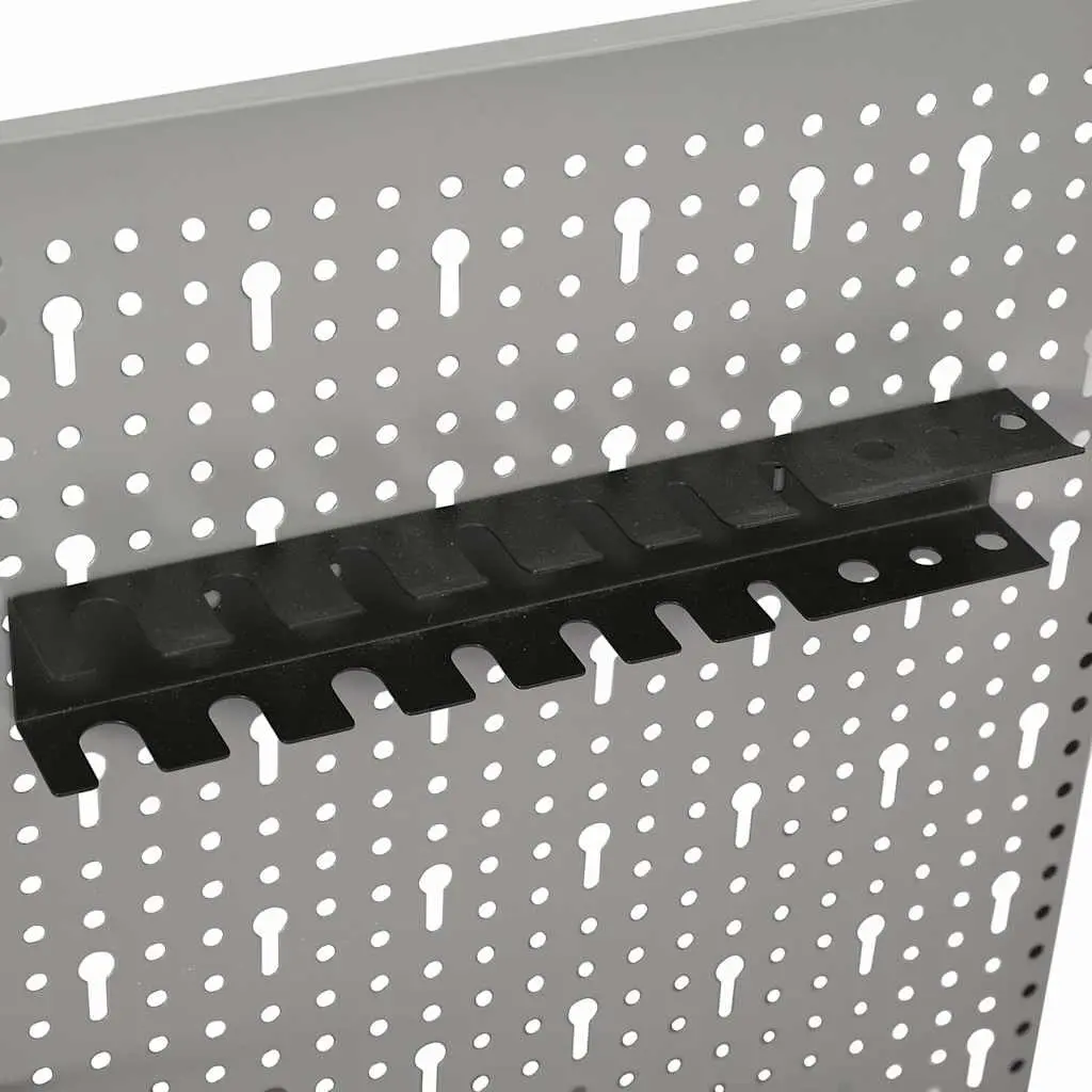 Wall-mounted Tool Pegboards Organisation 40x58 cm Grey Steel 3 Piece