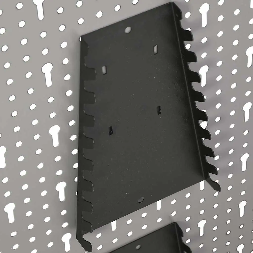 Wall-mounted Peg Boards Tool Storage 40x58 cm Steel Grey 4 Piece