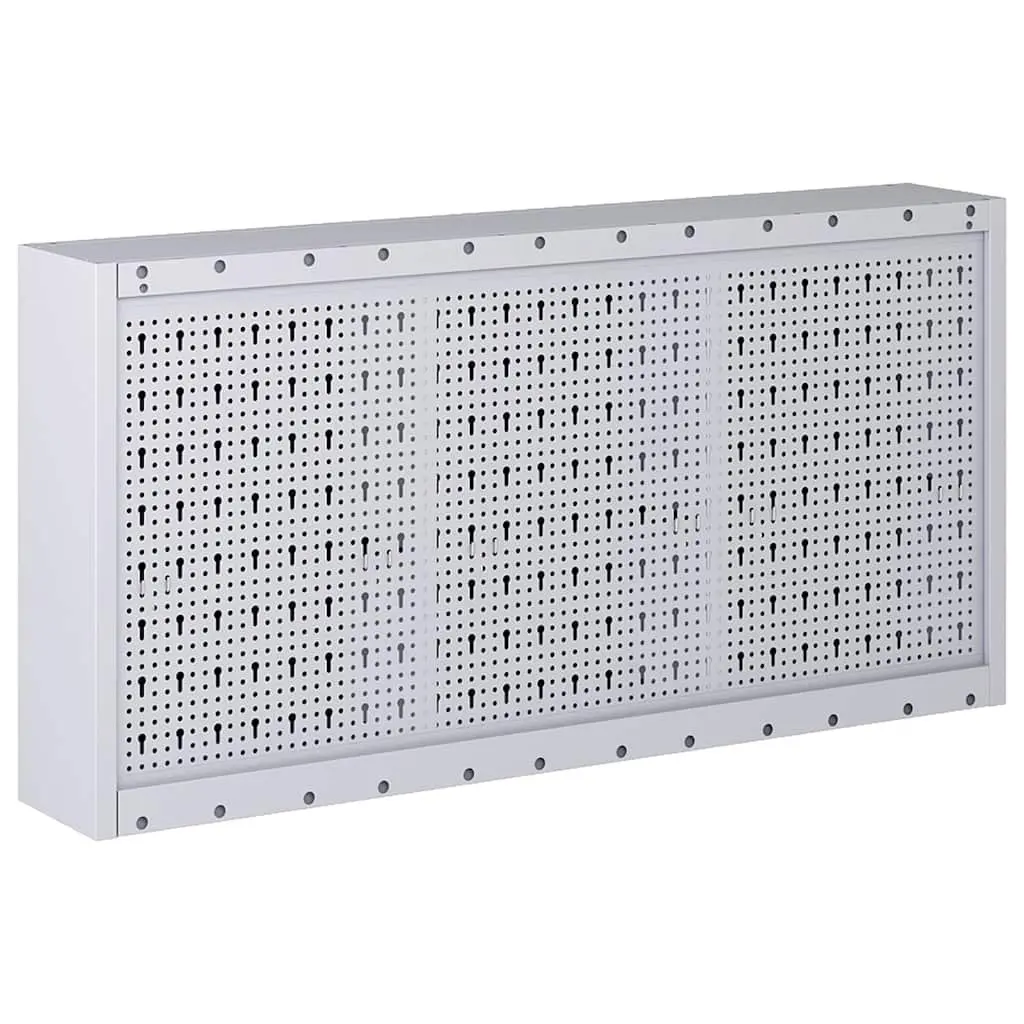 Wall Mounted Tool Cabinet Metal Storage Organizer Industrial Style Grey Black