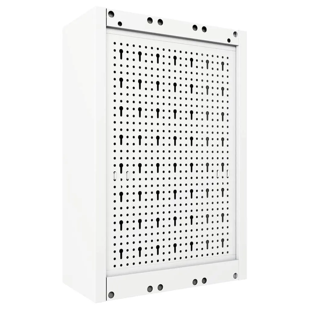 Wall Mounted Tool Cabinet Storage Organiser Metal Grey Industrial Style