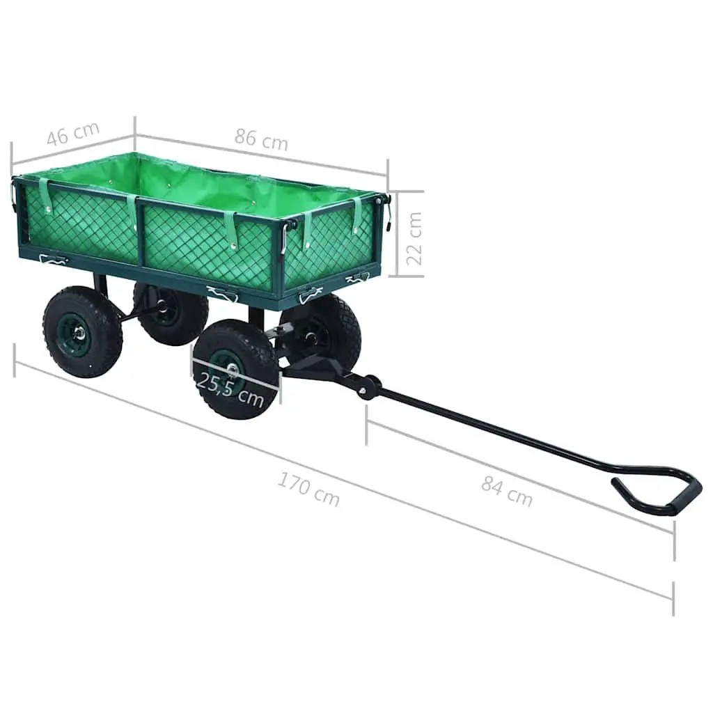 Garden Hand Trolley Heavy-Duty Steel Cart 250kg Load Capacity Red