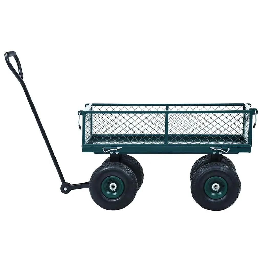 Garden Hand Trolley Heavy-Duty Steel Cart 250kg Load Capacity Red