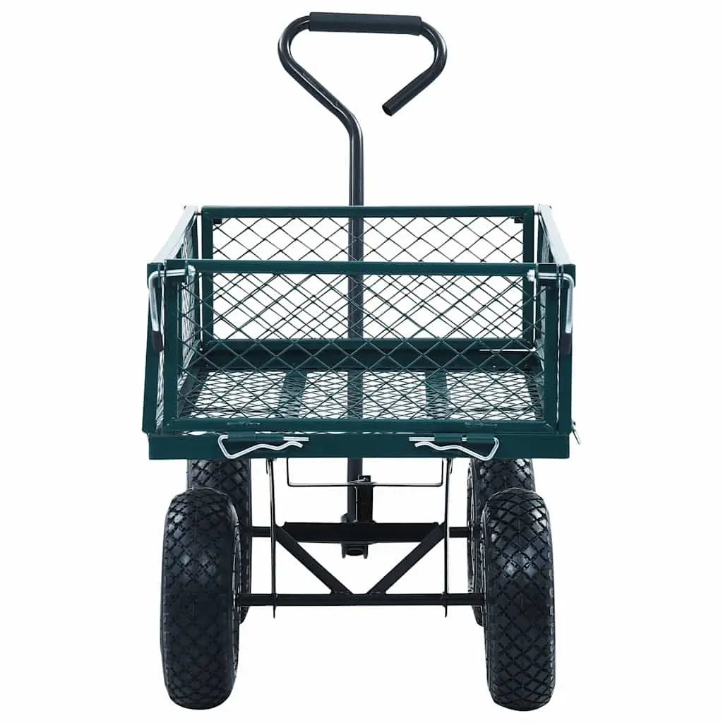 Garden Hand Trolley Heavy-Duty Steel Cart 250kg Load Capacity Red