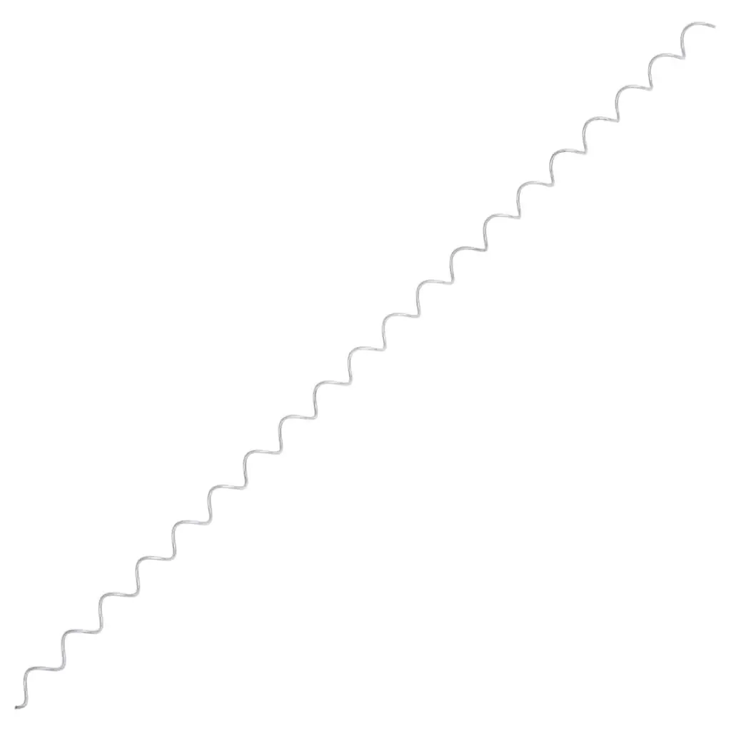 Gabion Spirals 24 Piece Galvanised Steel 100 cm Fence Panel Binder Connector Silver