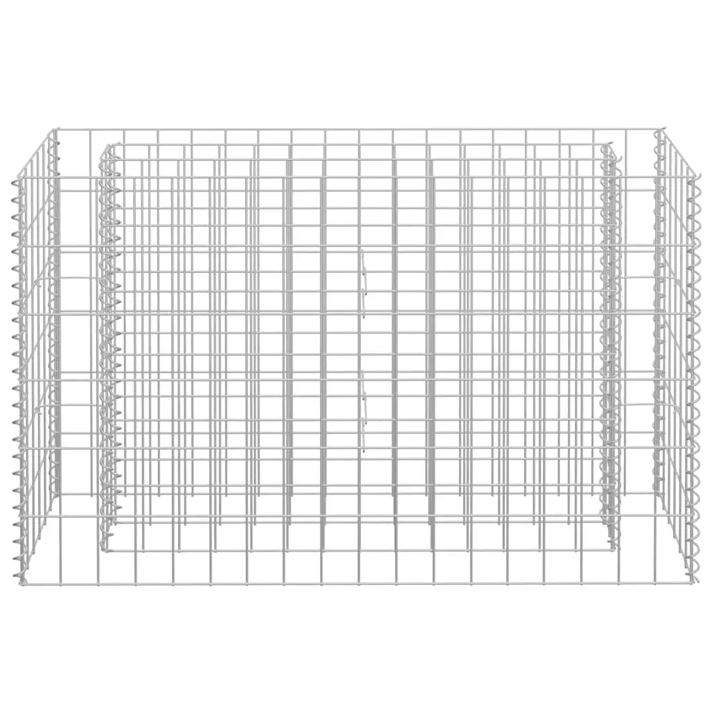 Gabion Raised Bed Planter Silver Metal 90x30x60cm