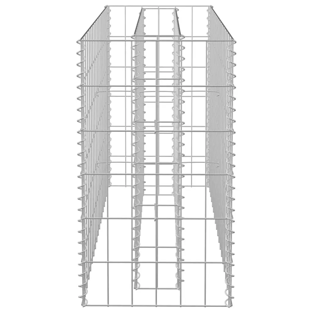 Gabion Raised Bed Planter Silver Metal 90x30x60cm