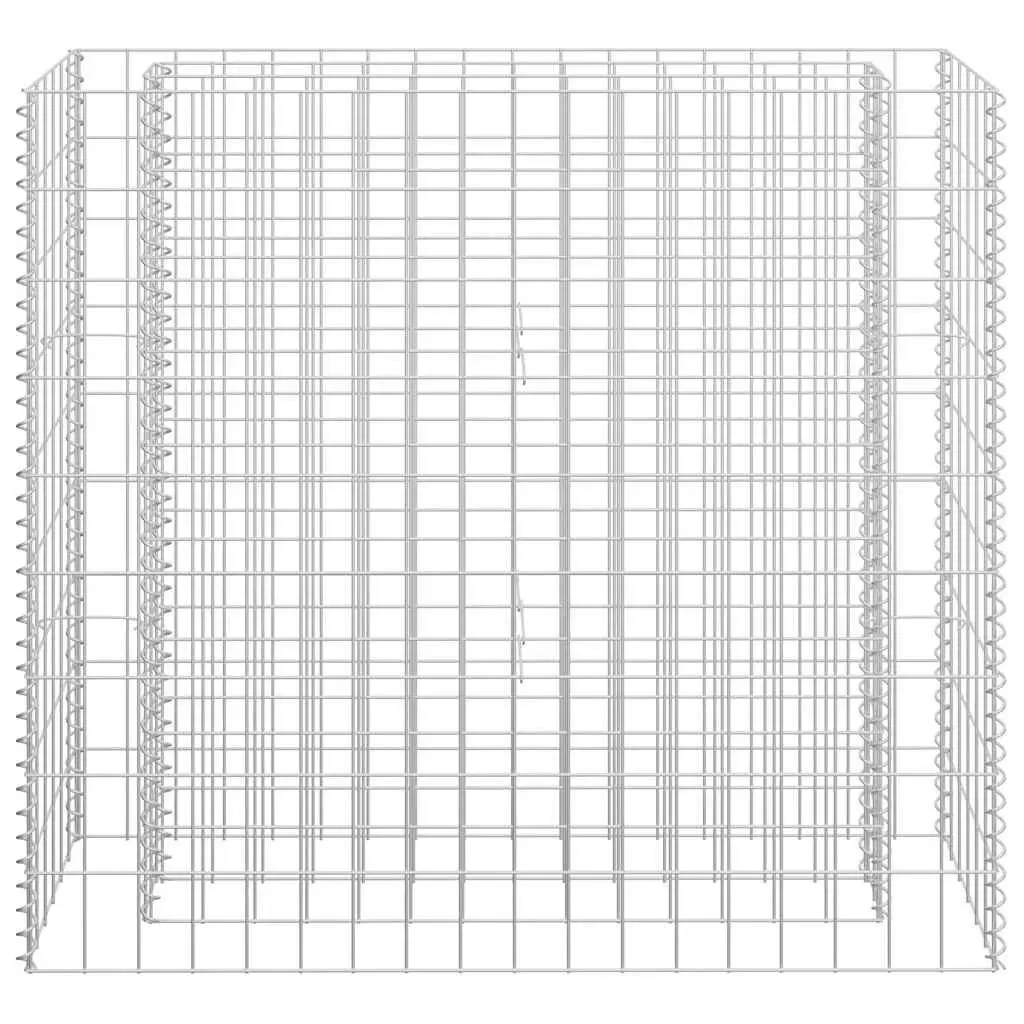 Gabion Planter Raised Bed Silver Welded Wire Mesh 90cm x 30cm x 90cm for Garden and Patio Borders