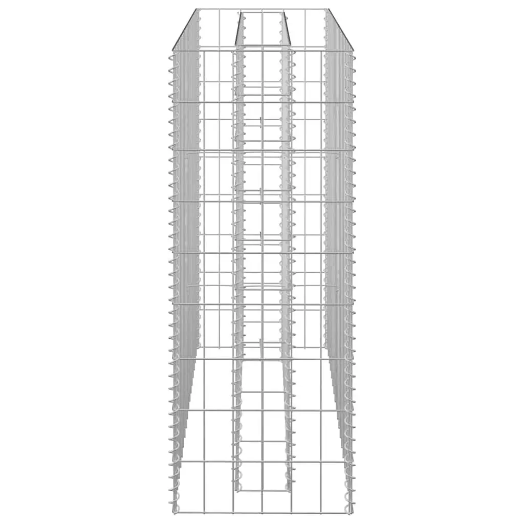 Gabion Planter Raised Bed Silver Welded Wire Mesh 90cm x 30cm x 90cm for Garden and Patio Borders