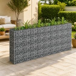 Value-Driven Gabion Raised Bed in Silver Steel